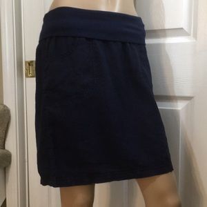Athleta Navy Linen Skirt